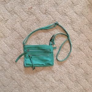 bright turquoise blue purse NWOT